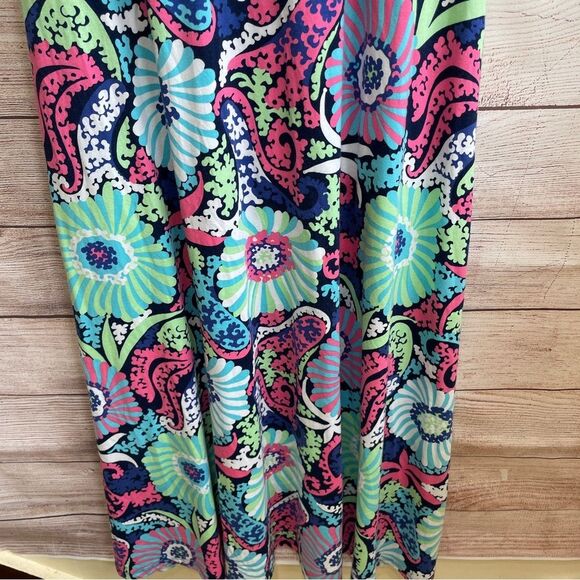 TALBOTS FLORAL COTTON KNIT MAXI DRESS - Picture 6 of 8